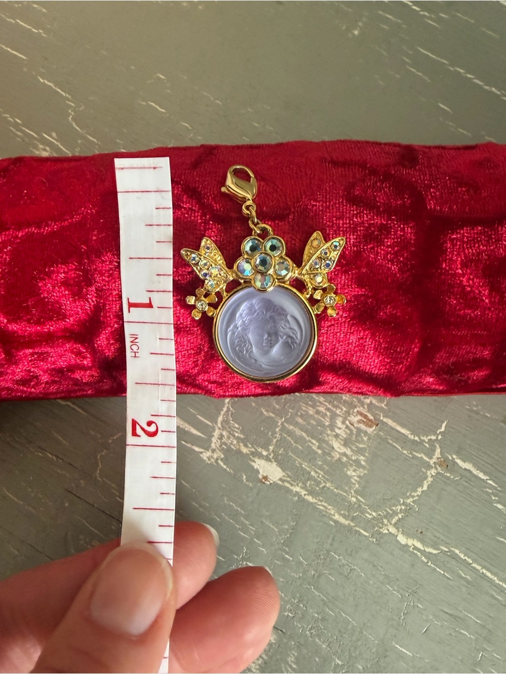 Kirks Folly Dream Angel with Lilac Cameo - Pendant Charm - Picture 4 of 6